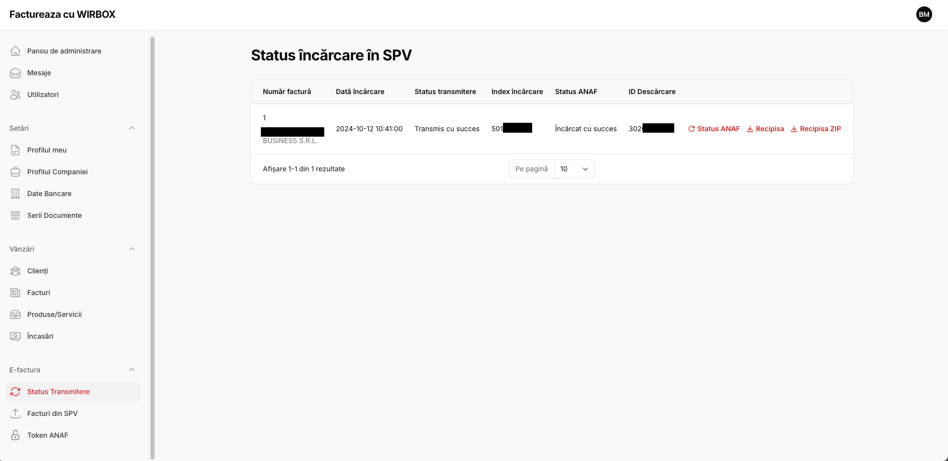 Status Transmitere